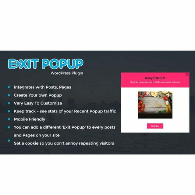 Exit Popup – WordPress Plugin Exit Popup – WordPress Plugin